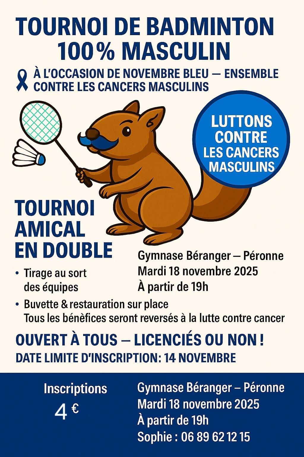Badminton tournoi movember