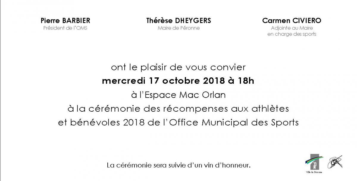 Invitation recompenses 2018