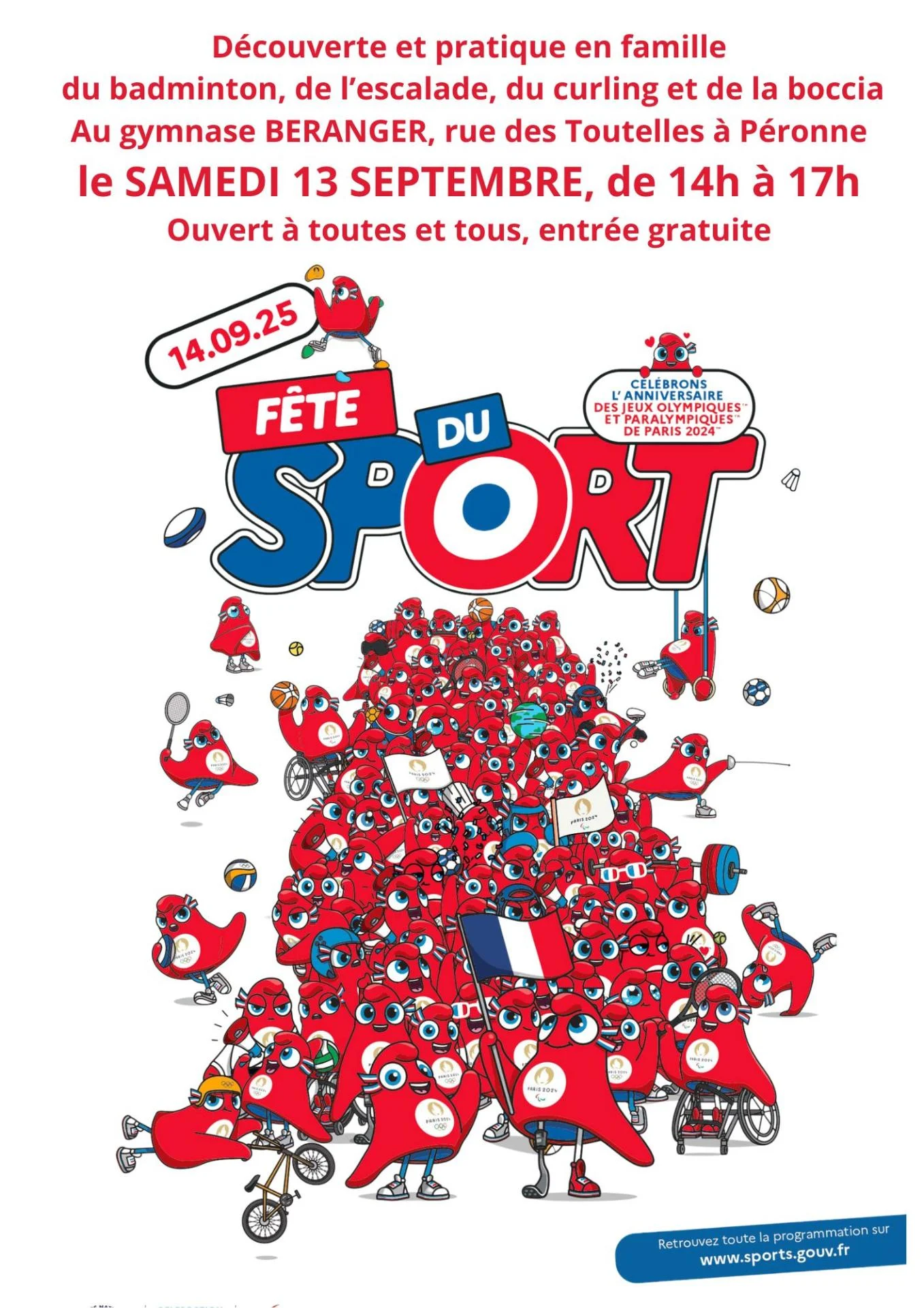 Samedi 13 septembre 2025 de 14h a 17h gymnase beranger rue des tourelles a peronne 21 x 29 7 cm 1