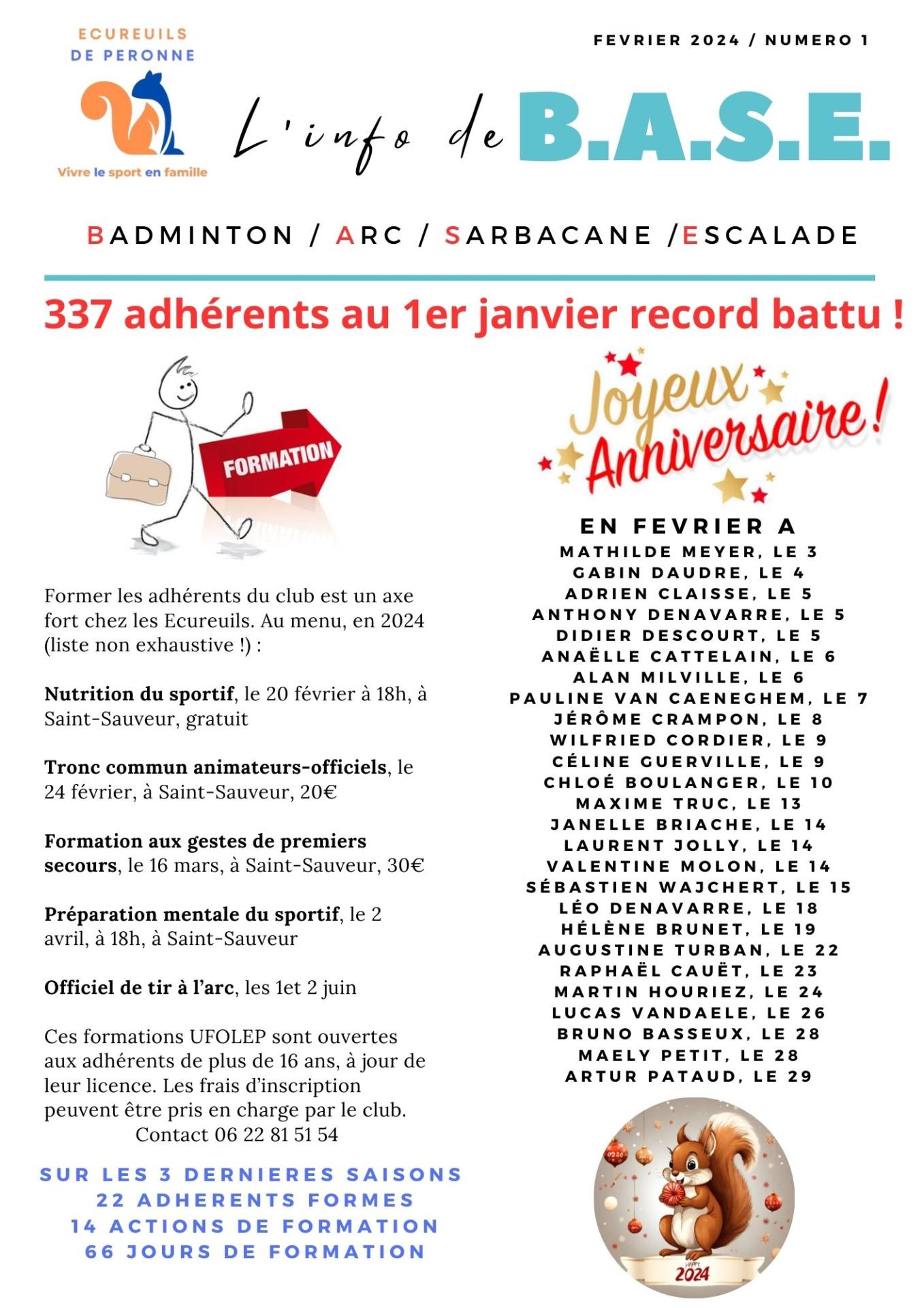 Vie du club